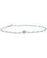 ფოტო #6 პროდუქტის Aquamarine (1/5 ct. t.w.) & Enamel Bead Link Bracelet in Sterling Silver (Also in Additional Gemstones)