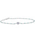 Aquamarine (1/5 ct. t.w.) & Enamel Bead Link Bracelet in Sterling Silver (Also in Additional Gemstones)