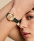 ფოტო #3 პროდუქტის Women's Ultra Slim Bee Green Leather Watch 28mm