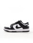 Nike Dunk Low womens trainers in white and black - WHITE