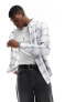 Фото #2 товара Рубашка мужская ASOS – клетчатая серая в классическом крое
