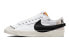 【定制球鞋】 Nike Blazer Low 冰裂纹 解构鞋带 卡通鞋带扣 手绘喷绘 低帮 板鞋 女款 蓝白 / Кроссовки Nike Blazer Low DQ1470-101