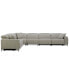 Adney 161" 6-Pc. Zero Gravity Fabric Sectional with 3 Power Recliners, Created for Macy's