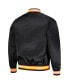 ფოტო #1 პროდუქტის Men's Black Phoenix Suns Hardwood Classics Throwback Wordmark Raglan Full-Snap Jacket