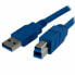 Фото #1 товара Кабель USB A — USB B Startech USB3SAB1M Синий