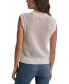 ფოტო #2 პროდუქტის Women's Cotton Open-Stitch Sweater Vest