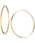 Фото #2 товара 3-3/4" Flat-Edge Hoop Earrings