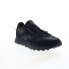 Фото #4 товара Reebok Classic Leather Mens Black Suede Lifestyle Sneakers Shoes