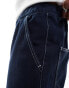 ASOS DESIGN super baggy jeans in navy with elasticated waistband