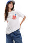 Pull&Bear 'Wild Cherry' graphic tee in white Белый, S - EU 36 - фото #1