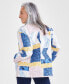 Фото #2 товара Petite Cotton Quilted Patchwork Jacket, Created for Macy's