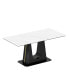 Sintered Stone Composite Glass Top Dining Table