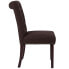 Фото #1 товара Hercules Series Brown Fabric Parsons Chair With Rolled Back, Accent Nail Trim And Walnut Finish