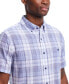 ფოტო #4 პროდუქტის Men's Short Sleeve Plaid Shirt