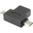 Фото #2 товара Renkforce RF-4541490 - USB 3.1 (Gen 1) Type A - Micro-USB 2.0 B - USB-C - Black