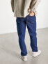Фото #6 товара ASOS DESIGN straight leg jeans in dark wash blue