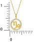 ფოტო #17 პროდუქტის Cubic Zirconia Zodiac Halo 18" Pendant Necklace in 18k Gold-Plated Sterling Silver, Created for Macy's