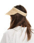 Accessorize raw edge visor in natural