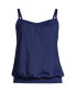 ფოტო #1 პროდუქტის Women's DDD-Cup Blouson Tummy Hiding Tankini Swimsuit Top Adjustable Straps