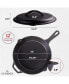 Фото #2 товара Cast Iron Skillet with Lid - 12"-inch Pre-Seasoned Covered Frying Pan