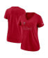 ფოტო #1 პროდუქტის Women's Heathered Red Tampa Bay Buccaneers Lock Up Tri-Blend V-Neck T-shirt