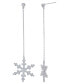 ფოტო #2 პროდუქტის Cubic Zirconia Snowflake Drop Earrings