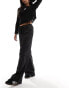 Фото #10 товара Monki drawstring straight leg trousers in black pinstripe