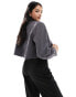 Фото #8 товара ASOS DESIGN tailored top collar jacket in charcoal stripe