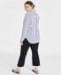 ფოტო #4 პროდუქტის Trendy Plus Size Button-Front Crepe Shirt, Created for Macy's
