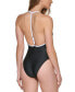 Фото #2 товара Dkny 300820 Women's T-Back One-Piece Swimsuit Black Size Medium