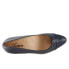 Фото #8 товара Trotters Kiki T1957-400 Womens Blue Leather Slip On Pumps Heels Shoes 9