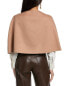 Valentino Wool & Cashmere-Blend Capelet Women's Brown 44