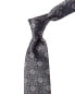 Фото #1 товара Canali Silver Silk Tie Men's Grey Os