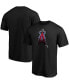 Men's Black Los Angeles Angels Midnight Mascot Team Logo T-shirt Черный, 3XL - фото #1