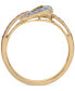 ფოტო #3 პროდუქტის Lab-Grown Pink Sapphire (1/5 ct. t.w.) & Lab-Grown White Sapphire (1/4 ct. t.w.) Heart Ring in 14k Gold-Plated Sterling Silver