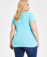 Trendy Plus Size Fitted V-Neck T-Shirt