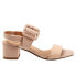 Фото #1 товара Trotters Laila T2222-130 Womens Beige Wide Leather Strap Heels Shoes 10