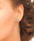 ფოტო #2 პროდუქტის Blue Topaz Greek Key Openwork Heart Stud Earrings (2 ct. t.w.) in Sterling Silver