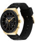 Men's Black Silicone Strap Watch 44.5mm