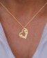 Macy's cubic Zirconia Heart Necklace (1 3/8 ct. t.w.) in 14k Gold Over Sterling Silver Gold Over Silver, 18 Inch - фото #2