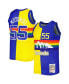 Фото #1 товара Men's Dikembe Mutombo Royal, Gold Denver Nuggets Hardwood Classics 1991-92 Split Swingman Jersey