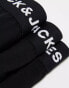 Jack & Jones 3 pack trunks in black with logo waistband