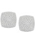 Diamond Square Cluster Stud Earrings (1/2 ct. t.w.) in Sterling Silver