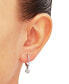 ფოტო #3 პროდუქტის Lab-Created Diamond Cluster Dangle Hoop Earrings (1/2 ct. t.w.) in Sterling Silver