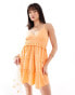 Wednesday's Girl tiered cami smock dress in orange