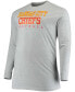 Фото #3 товара Men's Big and Tall Heathered Gray Kansas City Chiefs Practice Long Sleeve T-shirt