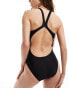 adidas Swim 3 bar swimsuit in black