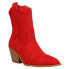 Фото #2 товара Corkys Rowdy Snip Toe Cowboy Booties Womens Red Casual Boots 81-0017-601