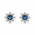 Decent silver earrings with cubic zirconia Flowers EA577WB