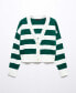 ფოტო #5 პროდუქტის Women's V-Neck Striped Cardigan